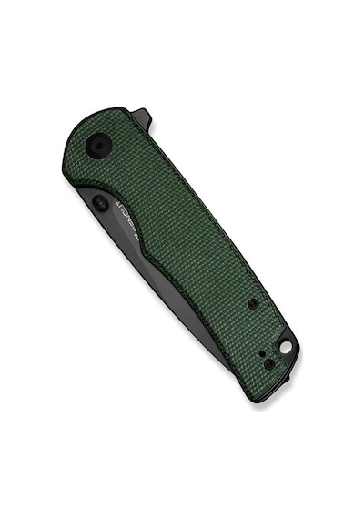 Sencut Praktisk Green Canvas Micarta Handle Black 9cr18mov Blade Kamp Çakı Yeşil
