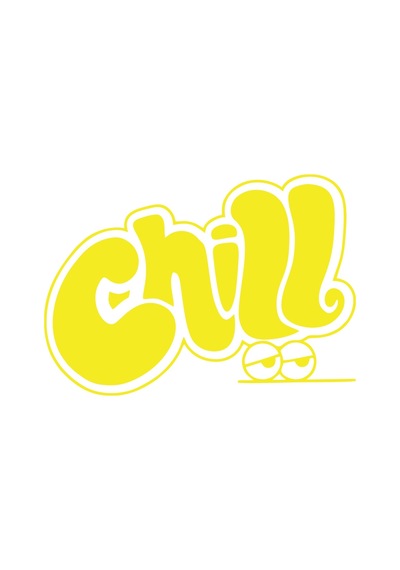 Chill Araba Stickeri 17x17 Cm Sarı