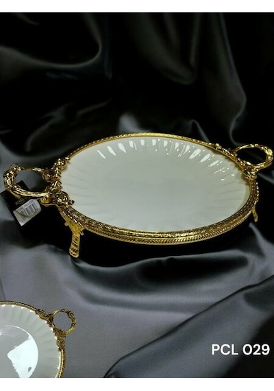 Roy King Elegance Yuvarlak Sunum Tabak Gold 41 Cm Pcl029