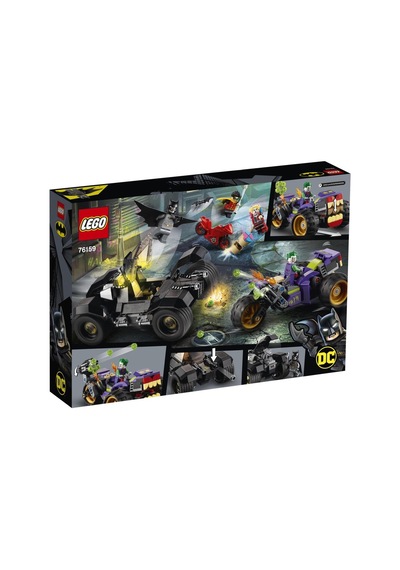 LEGO DC 76159 Comics Super Heroes Joker'in Üç Tekerlekli Motosiklet Takibi 440 Parça