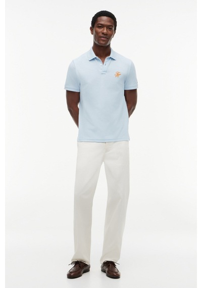 Tommy Hilfiger Th Erkek Script Regular Mavi Polo Yaka T-shirt-16265