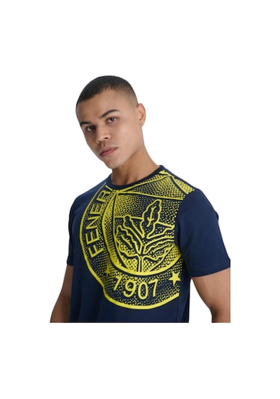 Fenerium Fenerbahçe Erkek Trıbun Halftone Logolu Tshırt Lacivert