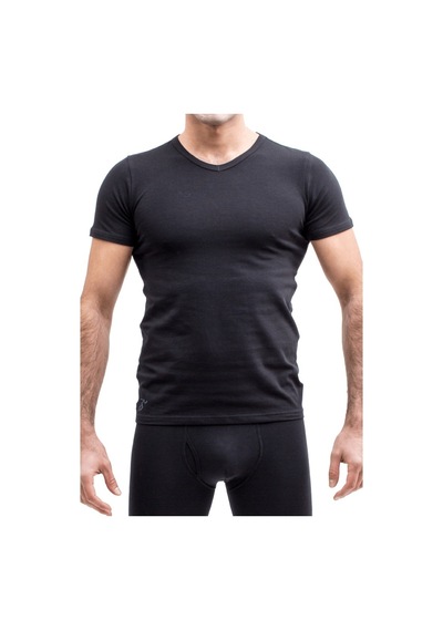 The Don Organic Blended V-Neck - V Yaka Erkek Fanila Siyah