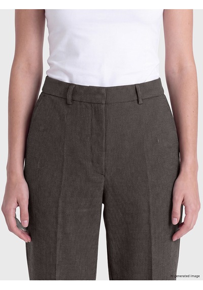 Lcw Modest Kahverengi Regular Fit Desenli Kadın Pantolon