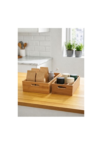 2'li Bambu Düzenleyici Organizer Sepet Seti Ahşap Çok Amaçlı Düzenleme Kutusu Mutfak, Banyo, Dolap Ve Ofis Organizer Diğer 2'li Bambu Düzenleyici Organizer Sepet Seti Ahşap Çok Amaçlı Düzenleme Kutusu Mutfak, Banyo, Dolap Ve Ofis Organizer Diğer
