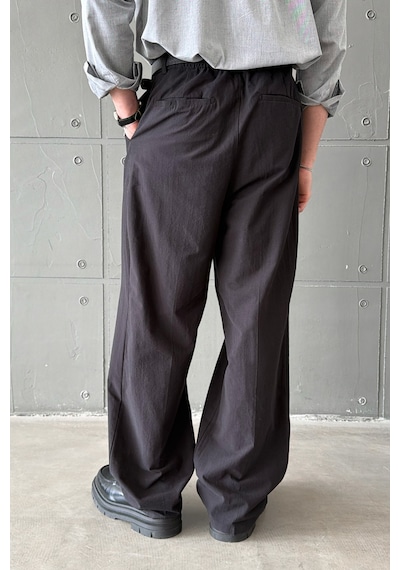 Erkek Baggy Fit Gabardin Kumaş Pantolon Siyah
