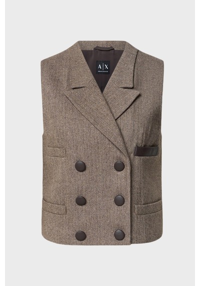 Armani Exchange Regular Fit Balıksırt Desenli Yelek Kadın Yelek Xw002509 Af26078 F6044 Kahve Armani Exchange Regular Fit Balıksırt Desenli Yelek Kadın Yelek Xw002509 Af26078 F6044 Kahve