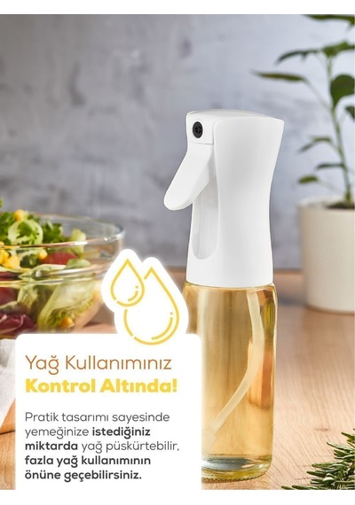 Cam Sprey Şişe Spreyli Zeytinyağı Sirke Barbekü Sprey Şişe Airfryer Cam Püskürtmeli Yağ Püskürtücü B Diğer