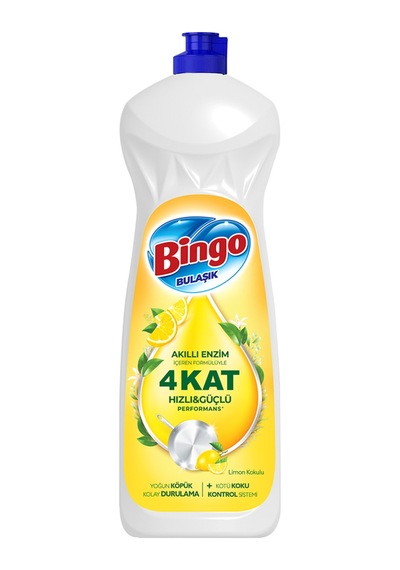 Bingo Elde Bulaşık Deterjanı Limon 650 Ml 4 Adet