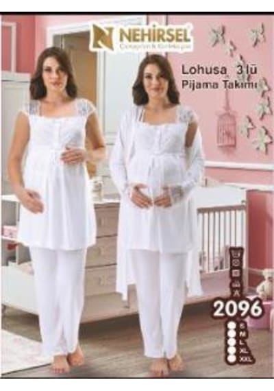 Nehir 2096 Hamile Lohusa 2020 Yeni Sezon Sade Ve Şık 3 Lü Lohusa