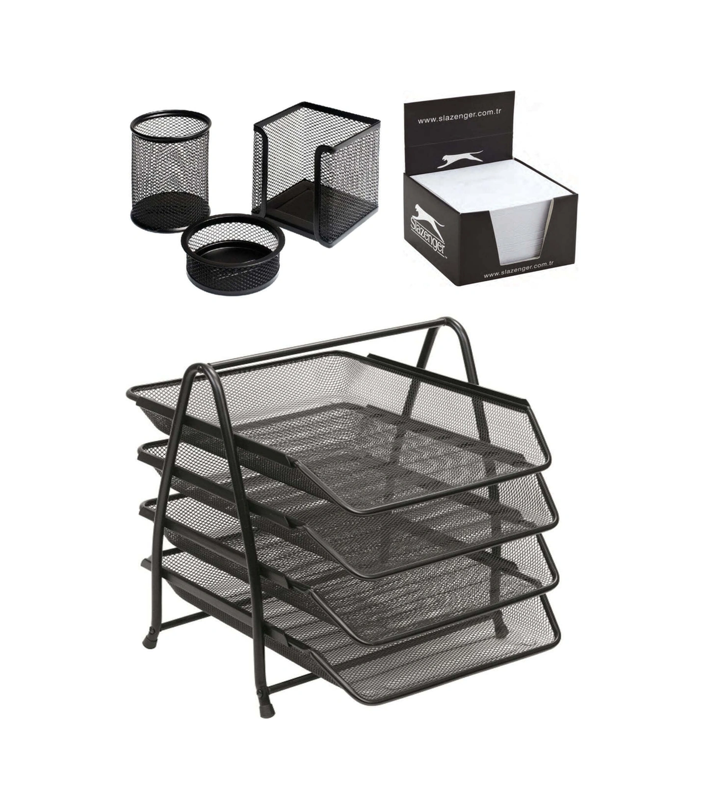 Evrak Rafı Metal 4'lü Mekanizma Perfore 3'lü Set Ve Zımba Makinası Ergonomik Tasarım Kaneks Diğer
