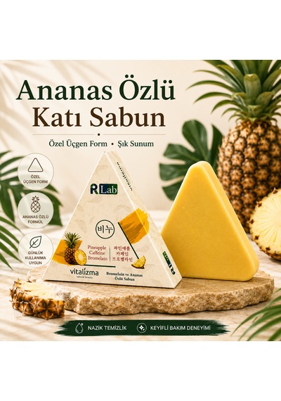 Ananas Özlü Sabun - Sıkılaştırıcı & Selülit Karşıtı Bakım, Bromelain Ve Kafein Etkili 100g