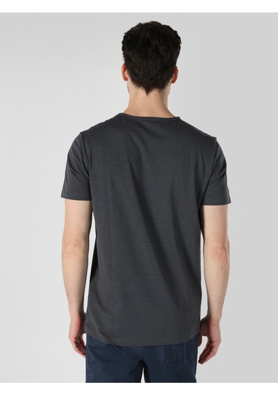 Colin's Colins Regular Fit Bisiklet Yaka Basic Antrasit Erkek Kısa Kol Tişört Cl1058580 Antrasit