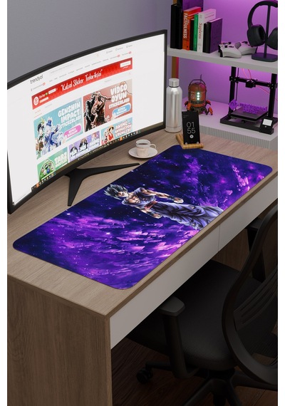 Dragon Ball Anime V3 - 90x40 Xxl Gaming Kauçuk Kaymaz Taban Mouse Pad Fare Altlığı