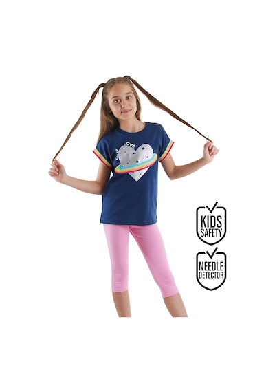 Cosmic Love Kız Çocuk Yazlık T-Shirt Tayt Takım