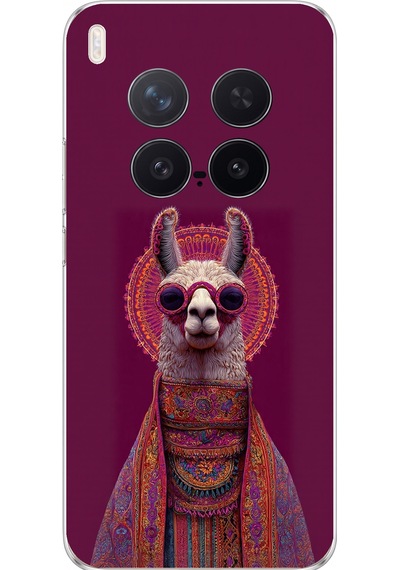 Vivo X300 Pro Uyumlu Kozmik Lama Baskılı Silikon Kılıf Renkli