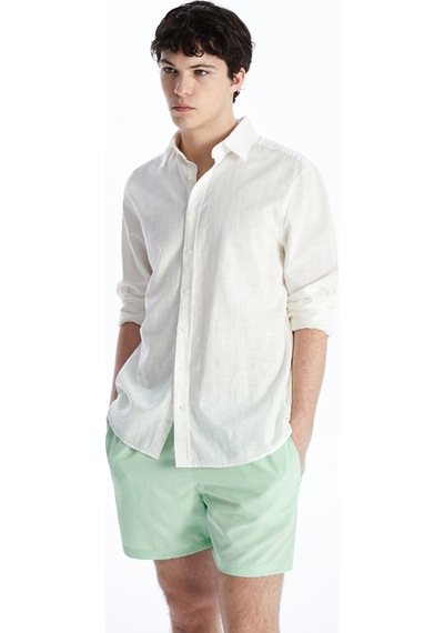 Lcw Swımwear Yeşil Kısa Boy Basic Erkek Deniz Şortu