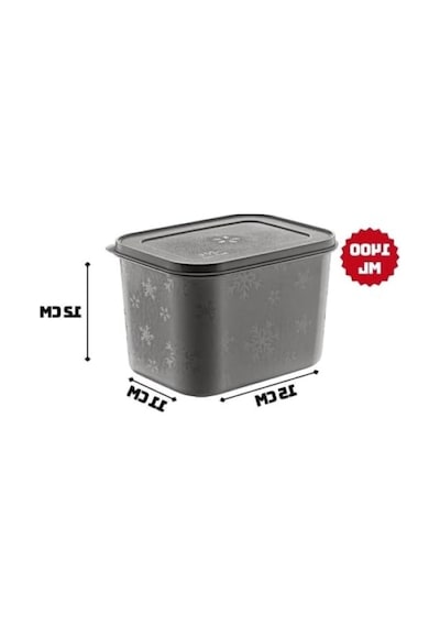 1400ml No Frost Silikon Saklama Kabı, Kapaklı 0