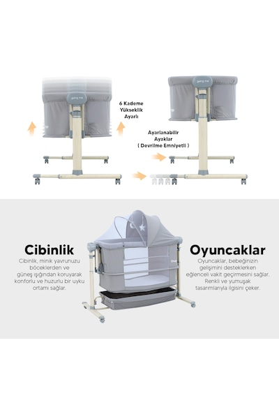 Huggy Swing Me Akıllı Beşik/anne Yanı Oyun Parkı Ve Portbebe