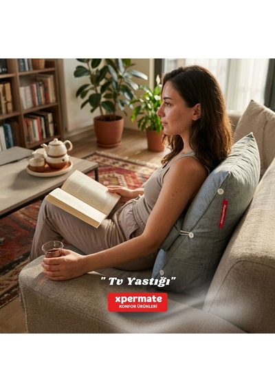 Xpermate Sırt, Bel, Boyun Destekli TV Okuma Yastığı Ameliyat Sonrası Gri