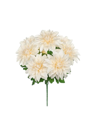 Yapay Çiçek Krem 7li Yıldız Çiçeği Demeti 40 30cm Krem