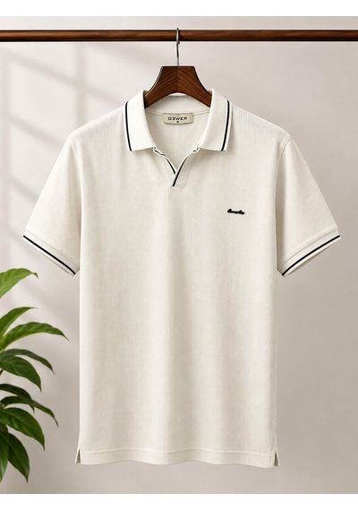 Classics Men Gewer Slim Fit Erkek Polo Yaka Tişört 7754 Beyaz