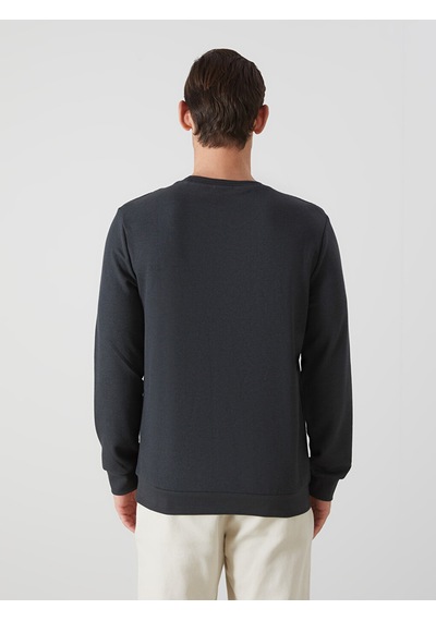 Lcwaıkıkı Classic Antrasit Bisiklet Yaka Uzun Kollu Erkek Sweatshirt