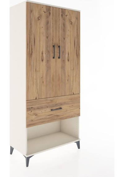 Hyperion Dolap 2 Raflı Tek Çekmeceli Tek Askılı 88x44x195 Aytaşı-çam Aytası