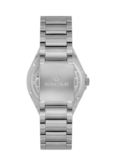 Nacar Safir Cam Klasik Gümüş Erkek Kol Saati Nc33-258378-alm