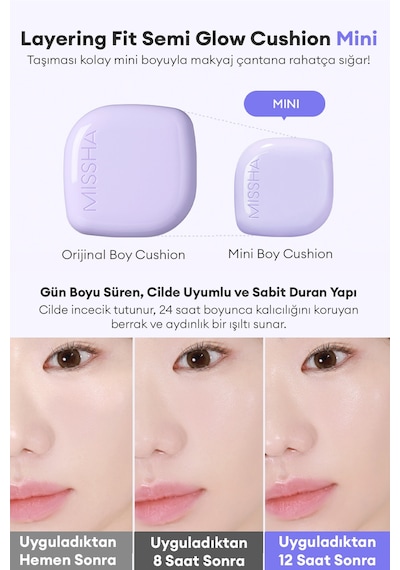 Missha Layering Fit Semi Glow Cushion Mini SPF50+ Pa++++ No.23 Sand