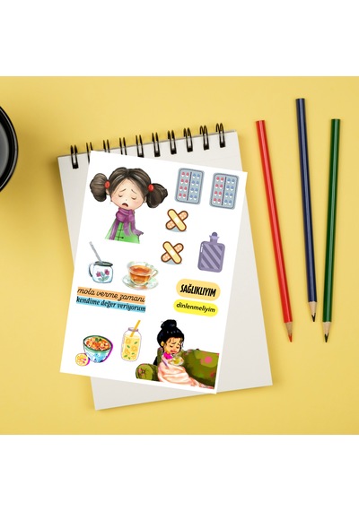 Hasta Modu Sticker Set 5 Sayfa Çıkartma