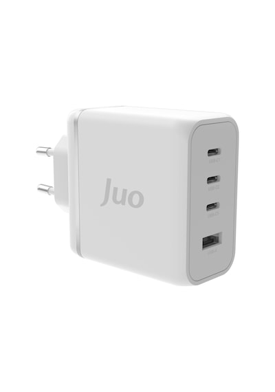 Juo 100W 4 Portlu USB-C + USB-A GaN Şarj Aleti iPhone & Apple Uyumlu MacBook & Notebook PD Type-C Hızlı Şarj Cihazı Beyaz