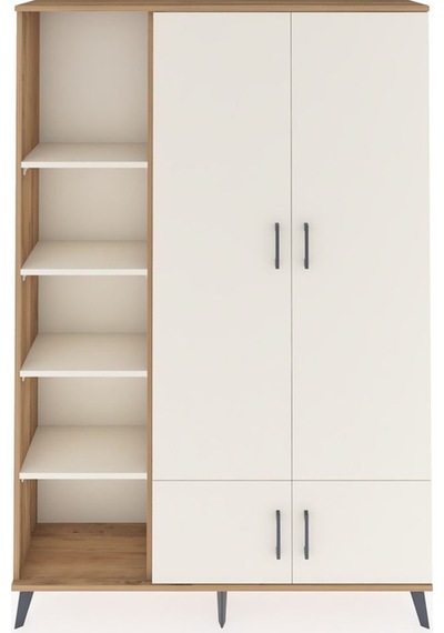 Arges Dolap 6 Raflı 4 Kapaklı Tek Askılı 132x30x195 Çam-aytaşı/aytaşı Aytası/aytası Arges Dolap 6 Raflı 4 Kapaklı Tek Askılı 132x30x195 Çam-aytaşı/aytaşı Aytası/aytası