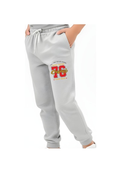 Panios Kids Original 76 Baskılı Erkek Çocuk Jogger Eşofman Altı Gri