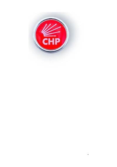Yörük Tasarım Chp Cumhuriyetçi Halk Partisi Yaka Rozeti Damla Mineli Gümüş
