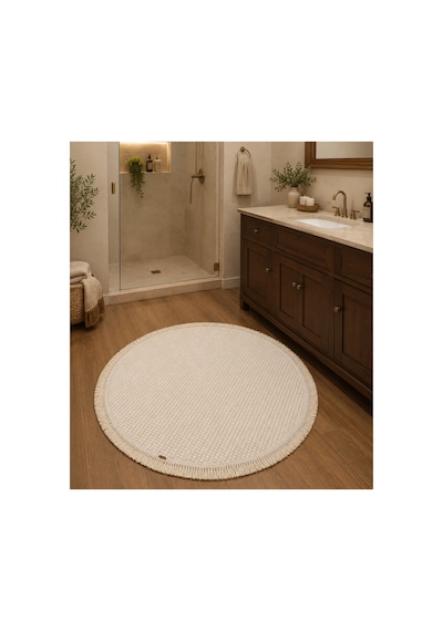 Vega 1451 Krem Daire Modern Hav Toz Tutmayan Koridor Salon Yatak Odası Oturma Odası Banyo Halısı