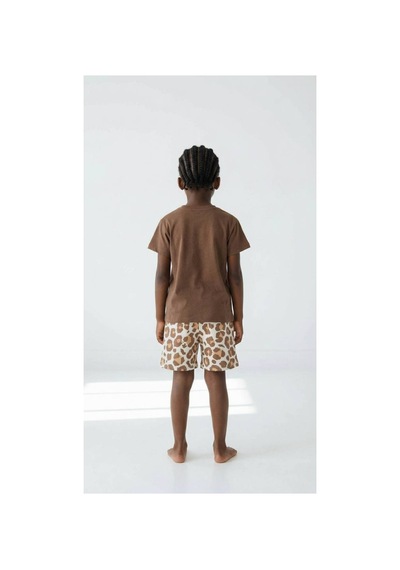 Poala Kids Logolu Leopar Şort Takım