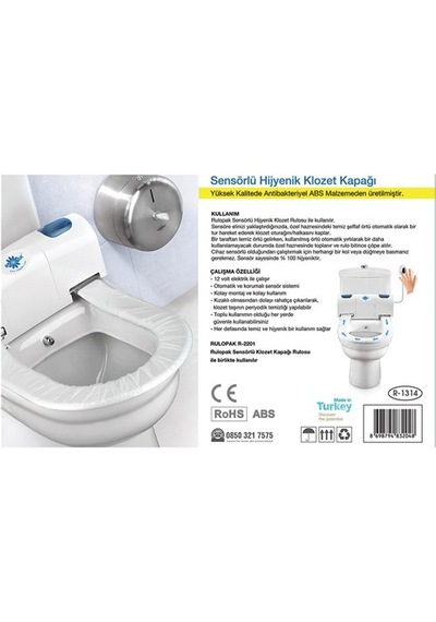 Rulopak Sensörlü Hijyenik Klozet Kapağı R - 1314