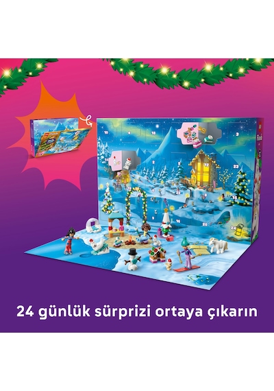 LEGO® Friends 2026 Yılbaşı Takvimi 42698 - 6 Yaş ve Üzeri Çocuklar için 3 Mini Bebek İçeren Oyuncak Yapım Seti (211 Parça)