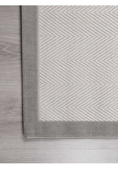 My Evilla Vektör Sisal Halı Kaymaz Taban Silinebilir Yıkanabilir Modern Salon Mutfak Koridor Halısı Beyaz Gri