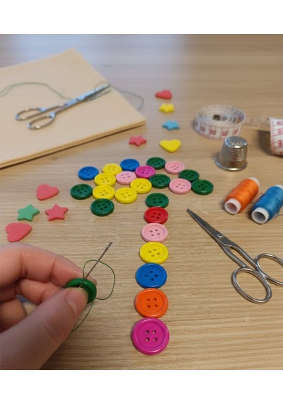 Renkli Ahşap Düğme 1.5 Cm, 20 Li Paket - El Yapımı Ürünler İçin Dekoratif Hobi Düğmeleri
