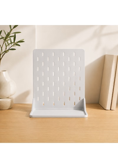 Modüler Masaüstü Pegboard Organizer Seti Kalemlik, Raf Ve Kancalı Düzenleyici Panel Ofis, Çalışma Masası Ve Hobi Alanları İçin Çok Amaçlı Organizer Beyaz