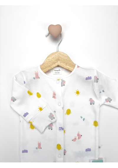 Sezgibaby Künk Kız Bebek Tulum Beyaz