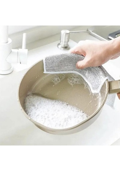 Baker Home 10 Adet Çizilmez Tel Bulaşık Bezi, Islak Ve Kuru İçin Çok Amaçlı Tel Bulaşık Yıkama Bezi, Bulaşık Genel