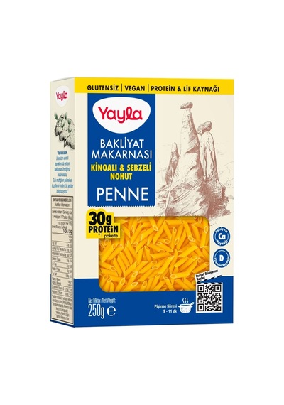 Kinoalı Ve Sebzeli Nohut Penne Bakliyat Makarnası 250 G