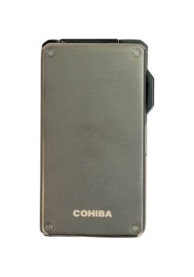Cohiba Çift Torch Pürmüz Deliclili Gunmetal Metal Puro Çakmağı - Tr9479