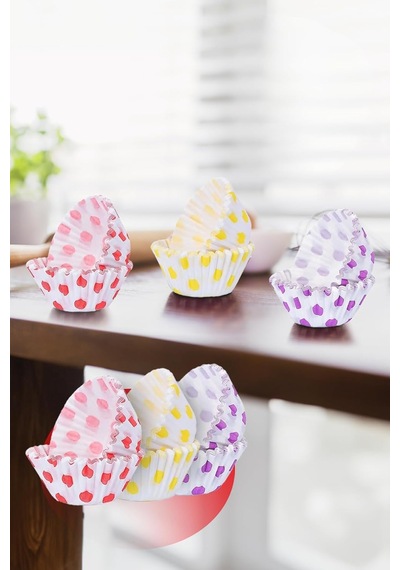 Mithra Life 100'lü Renkli Muffin Cupcake Kağıdı Tek Kullanımlık Doğum Günü Ve Parti İçin Mıt1137 Diğer