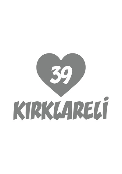 Kalpli 39 Kırklareli Araba Sticker 17x17 Cm Gri