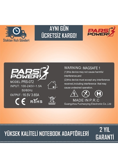 Apple Uyumlu MacBook Pro 13.3" A1278 Mb467Ll/A Adaptör Şarj-Pars Power