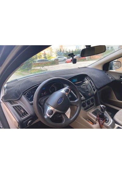 2011-2015 Modellerine Uygun Ford Focus 3 Torpido Koruma Halısı Siyah Kenar Renk Siyah